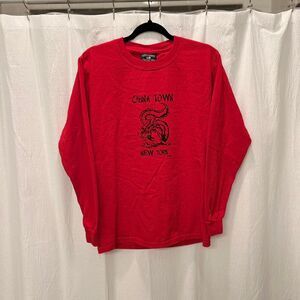 Red Steve & Barry‘s Chinatown, New York long sleeve T-shirt
